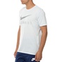 NIKE-Ανδρικό αθλητικό t-shirt Nike DRY TEE DBL SWOOSH λευκό