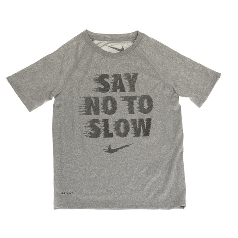 NIKE-Αγορίστικη κοντομάνικη μπλούζα Nike DRY TEE LEG RAG SAY NO γκρι