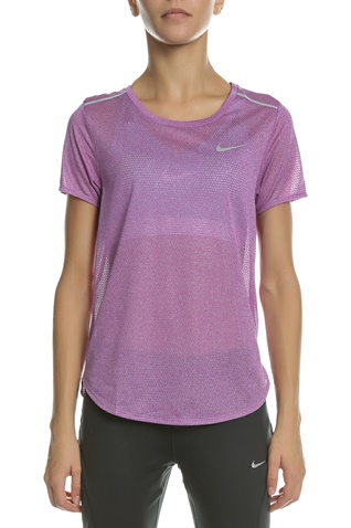 NIKE-Γυναικείο αθλητικό t-shirt Nike BRTHE TOP SS μοβ