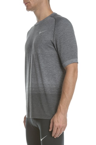 NIKE-Ανδρική κοντομάνικη μπλούζα NIKE DRI-FIT KNIT σκούρο γκρι 