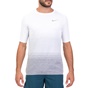 NIKE-Ανδρική αθλητική κοντομάνικη μπλούζα NIKE DF KNIT λευκή-γκρι