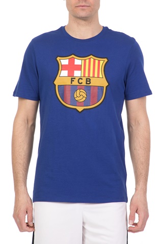 NIKE-Ανδρικό αθλητικό t-shirt FCB NIKE EVERGREEN CREST μπλε