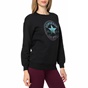 CONVERSE-Γυναικεία φούτερ μπλούζα CONVERSE Shine Pack Graphic μαύρη με στάμπα