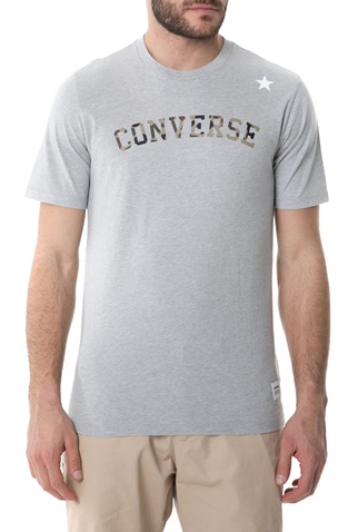 CONVERSE-Ανδρική κοντομάνικη μπλούζα Camo Star γκρι 