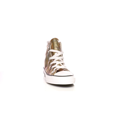 CONVERSE-Παιδικά μποτάκια Converse Chuck Taylor All Star Hi χρυσά μεταλλικά