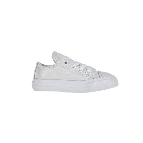 CONVERSE-Βρεφικά δερμάτινα sneakers Chuck Taylor All Star Ox λευκά