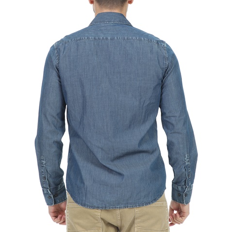 GAS-Ανδρικό jean πουκάμισο GAS μπλε