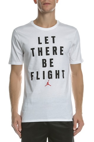NIKE-Aνδρικό t-shirt Nike FLIGHT TEE άσπρη με στάμπα