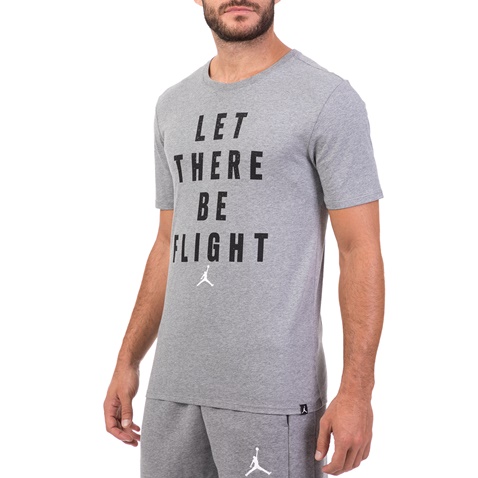 NIKE-Aνδρικό t-shirt Nike FLIGHT TEE γκρι με στάμπα