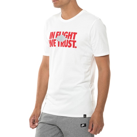 NIKE-Ανδρική κοντομάνικη μπλούζα NIKE JORDAN SPORTWEAR MODERN 1 λευκή