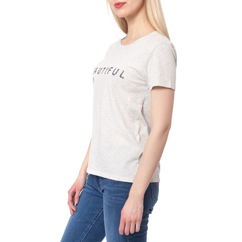 LEVI'S-Γυναικείο t-shirt Levi's THE PERFECT TEE ανοιχτό γκρι μελανζέ