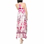 HALE BOB-Γυναικείο μάξι φόρεμα HALE BOB ροζ - λευκό