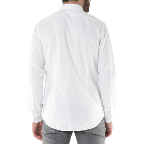 CALVIN KLEIN JEANS-Ανδρικό πουκάμισο CALVIN KLEIN JEANS λευκό 