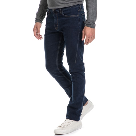 CALVIN KLEIN JEANS-Ανδρικό τζιν παντελόνι Slim Straight Dart μπλε