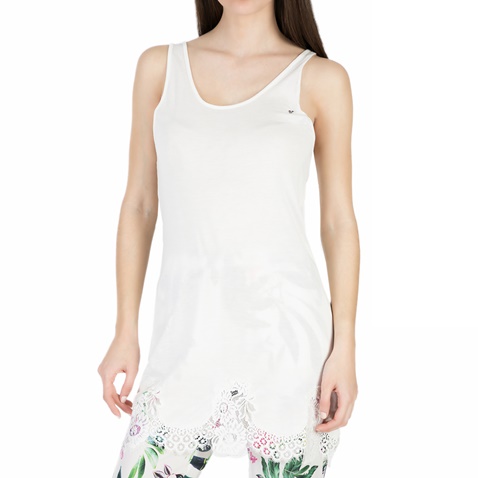 GUESS-Γυναικείο μπλουζοφόρεμα Guess λευκό