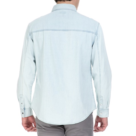 CALVIN KLEIN JEANS-Ανδρικό τζιν πουκάμισο Calvin Klein Jeans ανοιχτό μπλε 