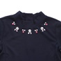 JUICY COUTURE KIDS-Παιδική μπλούζα JUICY COUTURE KIDS EMBELLISHED PONTE μπλε