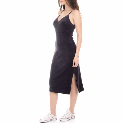 JUICY COUTURE-Γυναικείο midi φόρεμα STRETCH VELOUR TANK μπλε