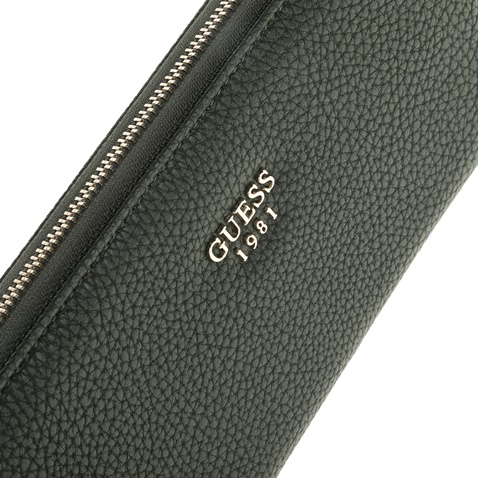 GUESS-Γυναικείο πορτοφόλι Guess SHAILENE LARGE ZIP AROUND πράσινο