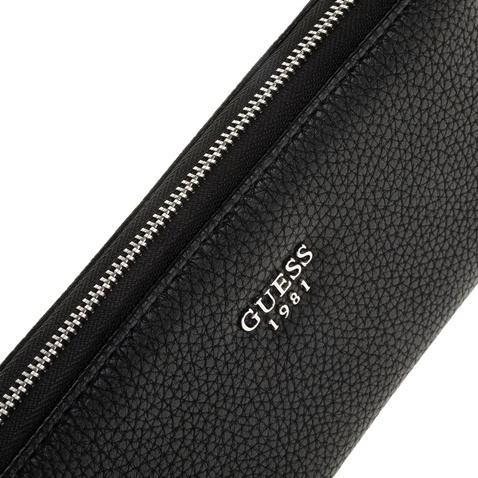 GUESS-Γυναικείο πορτοφόλι Guess SHAILENE LARGE ZIP AROUND μαύρο