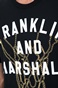 FRANKLIN & MARSHALL-Αντρική μπλούζα FRANKLIN & MARSHALL μαύρη