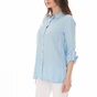 NUMPH-Γυναικείο μακρυμάνικο πουκάμισο NUMPH γαλάζιο