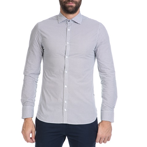 GUESS-Ανδρικό πουκάμισο ALAMEDA GUESS λευκό-μπλε 