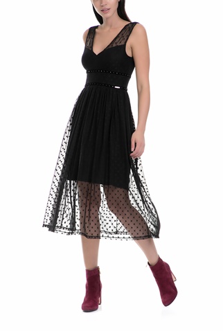 GUESS-Γυναικείο φόρεμα SILVIA GUESS μαύρο 