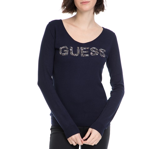 GUESS-Γυναικείο πουλόβερ INES GUESS μπλε 