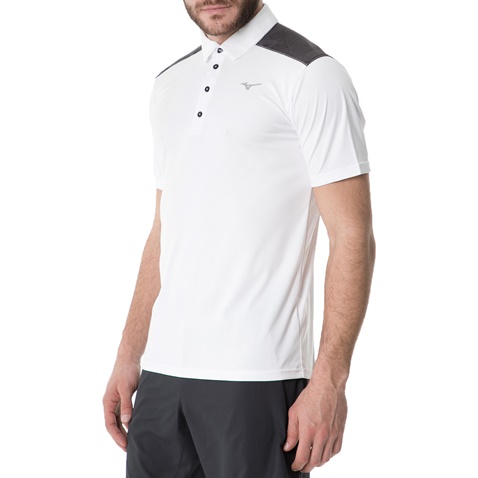 MIZUNO-Ανδρική πόλο μπλούζα τένις MIZUNO Eagle λευκή 