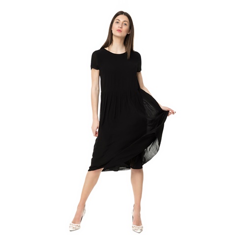 AMERICAN VINTAGE-Γυναικείο midi φόρεμα  NEY111E17 AMERICAN VINTAGE μαύρο