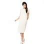 AMERICAN VINTAGE-Γυναικείο midi φόρεμα NEY111E17 AMERICAN VINTAGE λευκό