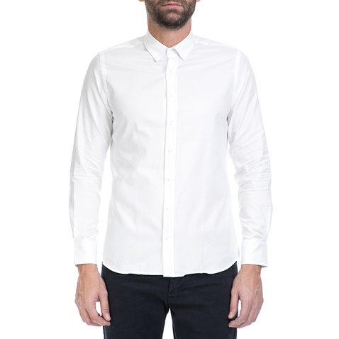 SORBINO-Ανδρικό πουκάμισο SORBINO λευκό   