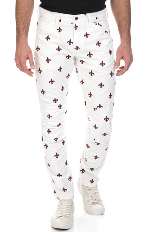 G-STAR RAW-Ανδρικό παντελόνι 3D TAPERED COJ G-STAR λευκό-κόκκινο 