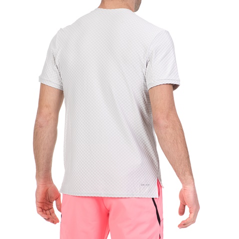 NIKE-Ανδρική κοντομάνικη μπλούζα NIKE CT TOP CHECKERED γκρι