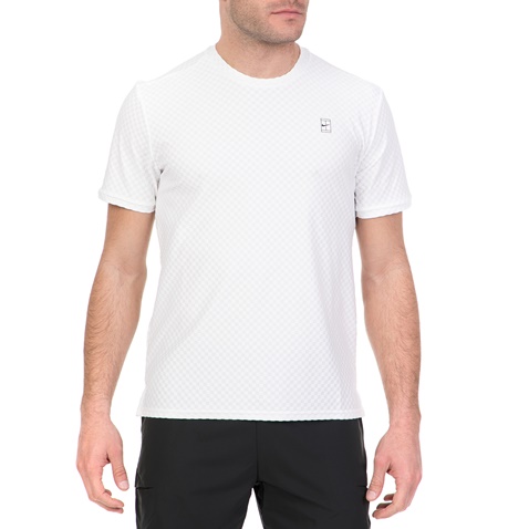 NIKE-Ανδρική κοντομάνικη μπλούζα NIKE CT TOP CHECKERED λευκή