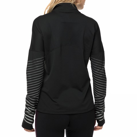 NIKE-Γυναικεία αθλητική μακρυμάνικη μπλούζα NIKE DRY FLSH ELMNT TOP HZ μαύρη