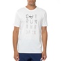 NIKE-Ανδρική κοντομάνικη μπλούζα για τρέξιμο NIKE DRY TEE DBL STMT VERB λευκή