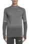 NIKE-Μακρυμάνικη μπλούζα για τρέξιμο NIKE DRI-FIT KNIT γκρι 