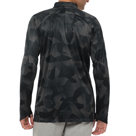 NIKE-Ανδρική αθλητική μακρυμάνικη μπλούζα SHLD SQD DRIL TOP μαύρη-γκρι