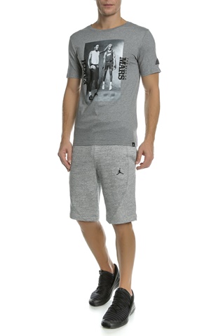 NIKE-Ανδρικό αθλητικό t-shirt Nike MARS BLK PHOTO γκρι με στάμπα
