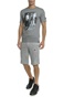 NIKE-Ανδρικό αθλητικό t-shirt Nike MARS BLK PHOTO γκρι με στάμπα