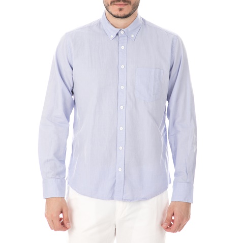 DEVERGO JEANS-Ανδρικό πουκάμισο DEVERGO JEANS μπλε