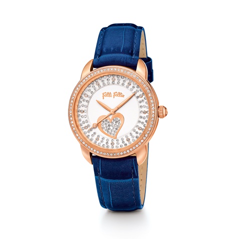 FOLLI FOLLIE-Γυναικείο ρολόι FOLLI FOLLIE HEARTIME μπλε