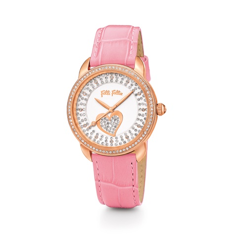 FOLLI FOLLIE-Γυναικείο ρολόι FOLLI FOLLIE HEARTIME ροζ 