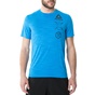 REEBOK-Ανδρικό αθλητικό t-shirt Reebok ACTVCHL GRPHIC TOP μπλε