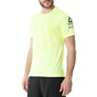 REEBOK-Ανδρικό αθλητικό t-shirt Reebok OSR SS AC TEE κίτρινο