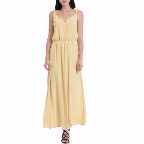 MOTIVI-Μάξι φόρεμα MOTIVI κίτρινο