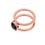 FOLLI FOLLIE-Σετ από δύο επίχρυσα ατσάλινα δαχτυλίδια FOLLI FOLLIE ροζ-χρυσά