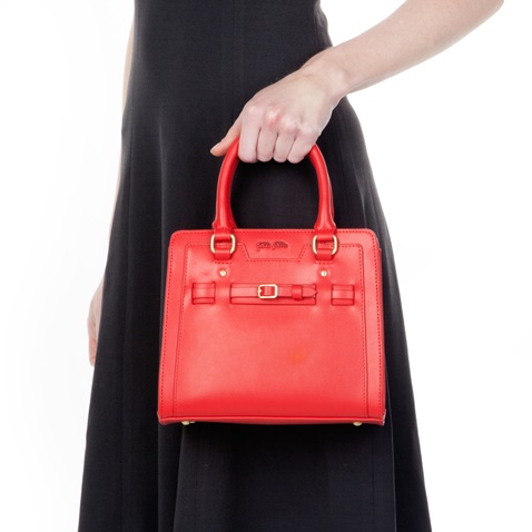 FOLLI FOLLIE-Γυναικεία τσάντα χειρός FOLLI FOLLIE κόκκινη         